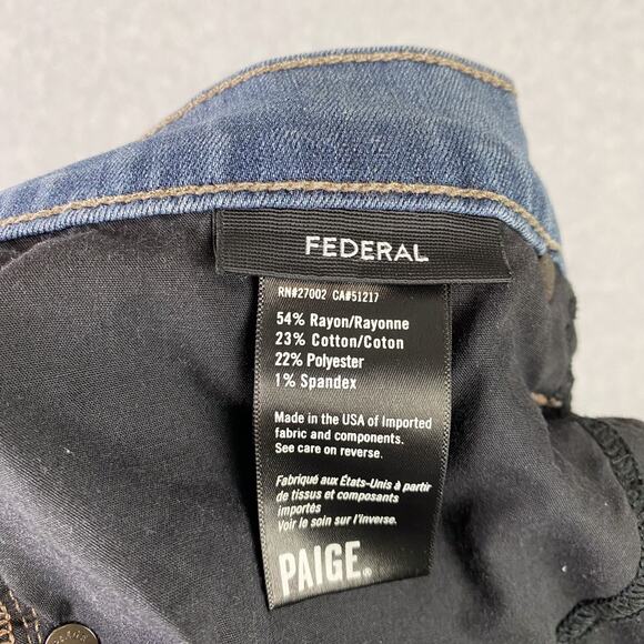 Paige Jeans Mens 33 Transcend Federal Slim Straight Leg - Picture 10 of 10